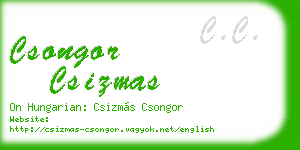 csongor csizmas business card